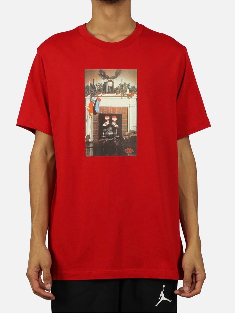Jordan AJ 85 Chimney T-Shirt in Gym Red NIKE